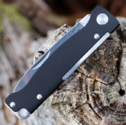 Boker Plus Atlas Black Slip Joint - Blk Stainless (2.6" 12C27 Satin) 01BO851 -OTF Knives Shop 01BO851.3 10280.1645570643