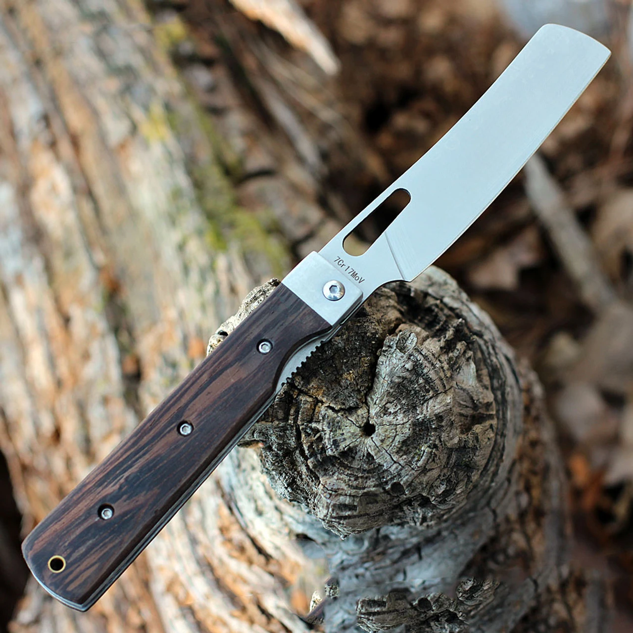 Boker Magnum Outdoor Cuisine III 01MB432, 4.75" 440 Stainless Steel Satin Plain Blade, Brown Rosewood Handles 2 Boker Magnum Outdoor Cuisine III 01MB432, 4.75" 440 Stainless Steel Satin Plain Blade, Brown Rosewood Handles - Image 2
