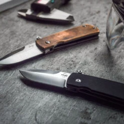 Boker Plus Shamsher A/O- Copper (1.9" D2 Satin) 01BO362 -OTF Knives Shop 01bo361 362.1 39465.1651344030