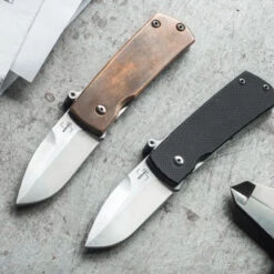 Boker Plus Shamsher A/O- Copper (1.9" D2 Satin) 01BO362 -OTF Knives Shop 01bo361 362.2 70427.1651344029