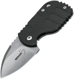 Boker Plus 01BO610 Subcom Friction, 2.2" AUS-8 Plain Blade, Black G-10 Handle