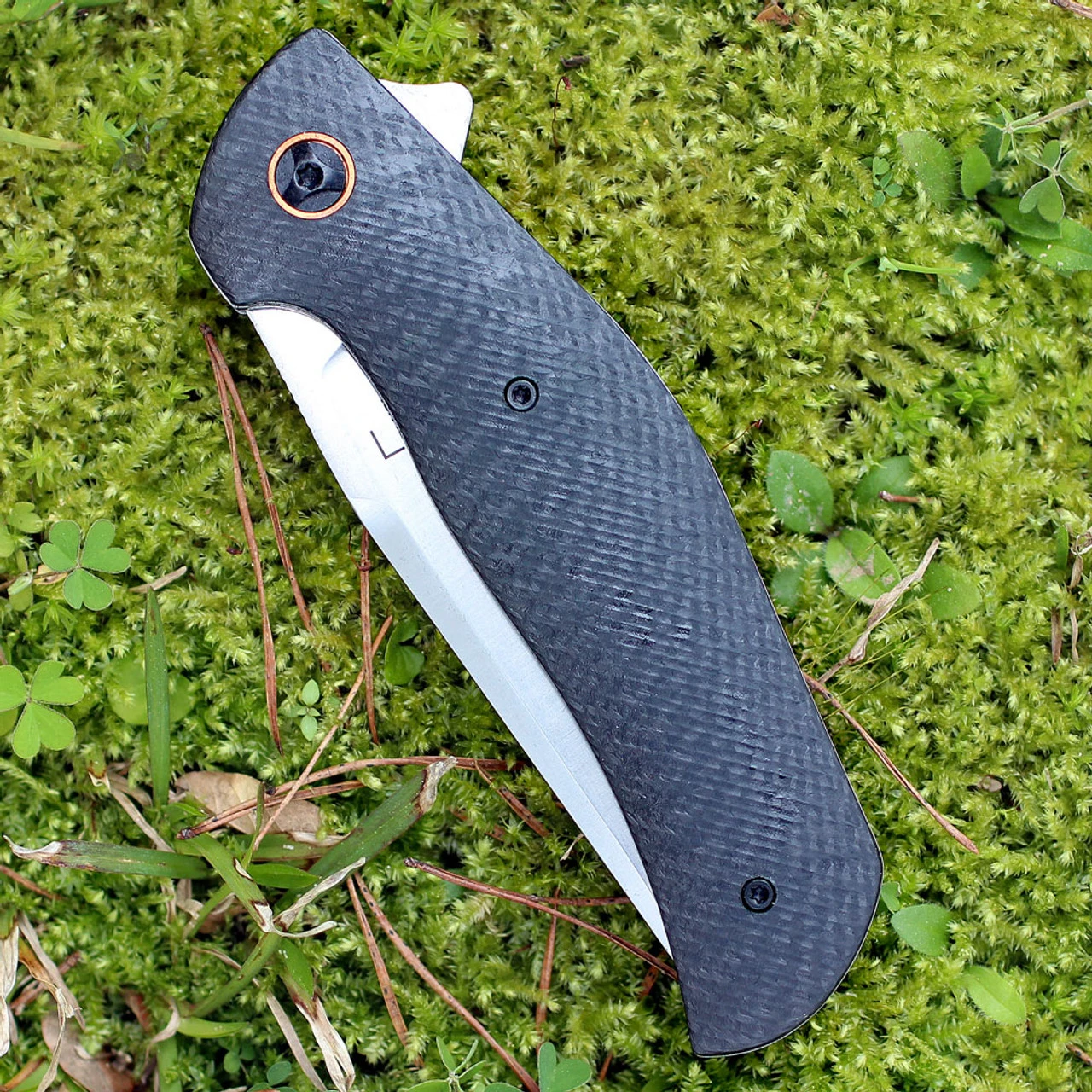 Boker Plus 01BO617 Roundhouse, 3.7" D2 Plain Blade, Carbon Fiber Handle 3 Boker Plus 01BO617 Roundhouse, 3.7" D2 Plain Blade, Carbon Fiber Handle - Image 3