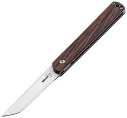 Boker Plus 01BO631 Wasabi, 2.8" 440C Plain Blade, Cocobolo Handle