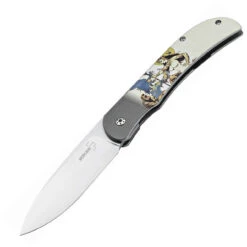 Boker Plus 01BO651 Exskelibur I Frazetta, 3.5" 440C Plain Blade, Aluminum Handle