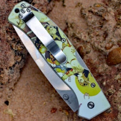 Boker Plus 01BO652 Titan Frazetta, 3.7" 440C Plain Drop Point Blade, Aluminum Handle -OTF Knives Shop 01bo652.2 59150.1566586191