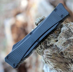 Boker Plus Falcon 2.0 OTF Automatic Blk Alum (3.4" D2 Satin Recurve) 06EX245 -OTF Knives Shop 06EX245.2 60031.1645549452