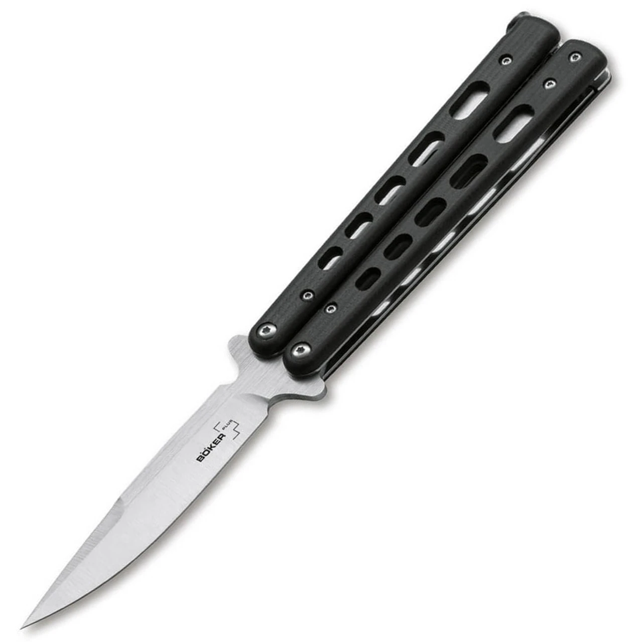 Boker Plus Large Tactical Butterfly Knife-Blk G10 ( 4.21" D2) 06EX228 1 Boker Plus Large Tactical Butterfly Knife-Blk G10 ( 4.21" D2) 06EX228