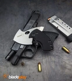 Boker War Toad Black G-10 Friction Folder Knife - Satin Plain -OTF Knives Shop 9 large