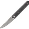 Boker Plus Kwaiken Fixed Blade 02BO800, 3" Sandvik 14C28N Satin Plain Blade, Black G-10 Handle