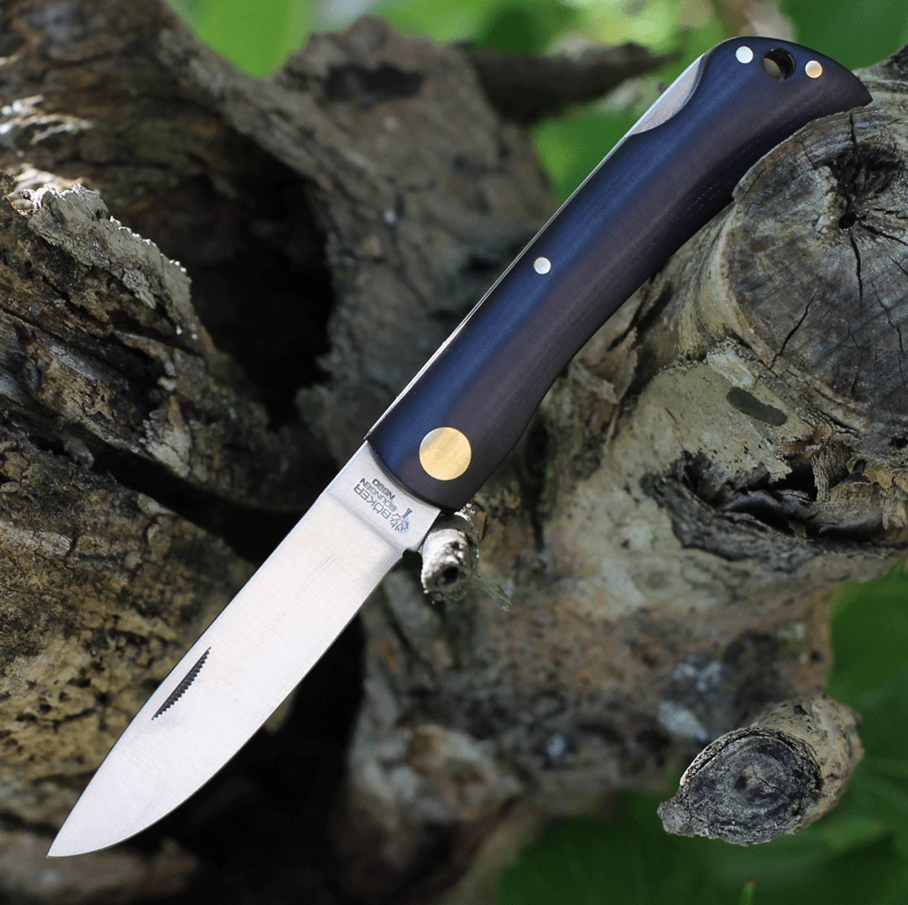 Boker Solingen Rangebuster 110914, 3.03" Bohler N690 Steel Satin Plain Blade, Maroon Linen Micarta Handles 1 Boker Solingen Rangebuster 110914, 3.03" Bohler N690 Steel Satin Plain Blade, Maroon Linen Micarta Handles