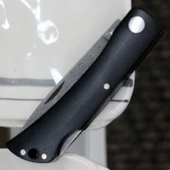 Boker Solingen Rangebuster 110914DAM, 3.03" Stainless Steel Damascus Blade, Black Linen Micarta Handles 6 Boker Solingen Rangebuster 110914DAM, 3.03" Stainless Steel Damascus Blade, Black Linen Micarta Handles -OTF Knives Shop BO110914DAM.3 38231.1646840109