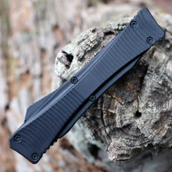 Boker Plus Eagle 2.0 OTF Automatic Blk Alum (3.4" D2 Blk Recurve) 06EX243 -OTF Knives Shop BOK06EX243.2 85251.1651679225