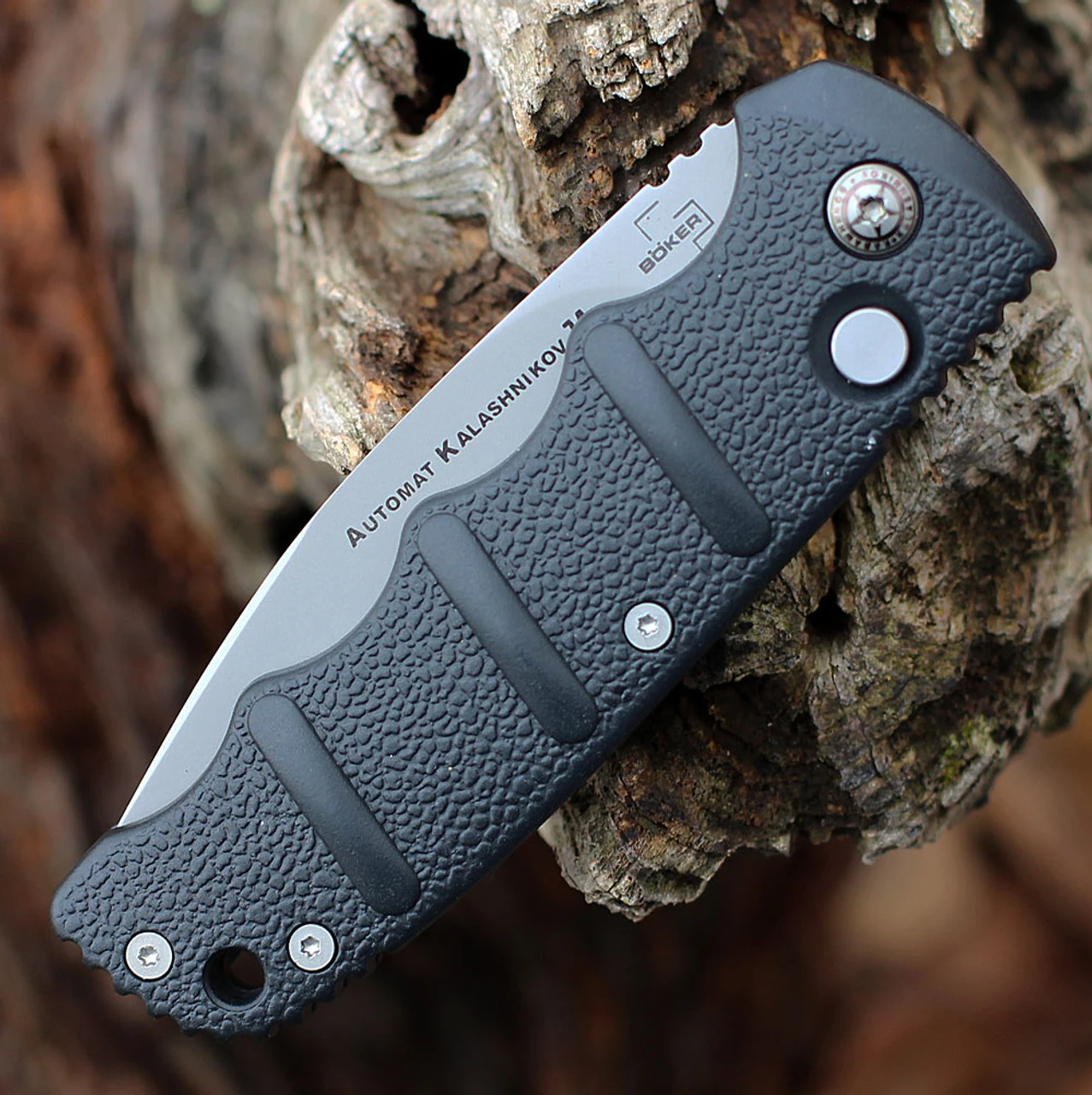 Boker Plus Kalashnikov 74 Automatic - Blk Alum. (3.25" D2 SL) 01KALS93N 3 Boker Plus Kalashnikov 74 Automatic - Blk Alum. (3.25" D2 SL) 01KALS93N - Image 3