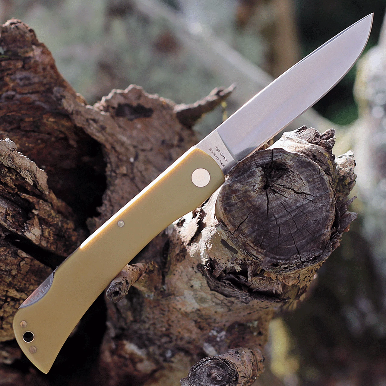 Boker Plus Rangebuster - Yellow Polymer (3.5" High Carbon Satin) 01BO020 2 Boker Plus Rangebuster - Yellow Polymer (3.5" High Carbon Satin) 01BO020 - Image 2