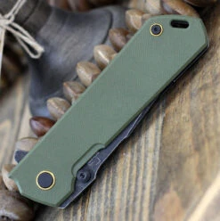 Boker Plus Kihon A/O - OD Green G-10 (3.38" D2 Blk) 01BO164 -OTF Knives Shop BOP01BO164.2 65038.1646840783