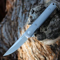 Boker Plus Mini Kwaiken Flipper Gray Ti (3" D2 Satin) 01BO267