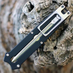 Boker Plus Slike Manual OTF - Black G-10 (3" D2 Satin Dagger) 01BO411 -OTF Knives Shop BOP01BO411.3 78583.1667500637