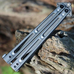 Boker Plus Papillon Buterfly Knife Stainless Steel (4.25" D2 ) 06EX111 -OTF Knives Shop BOP06EX111.1 35896.1660664905