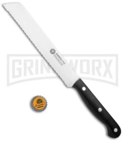 Boker Arbolito 03BA8408 8" Bread Knife Fixed Blade - Satin Serrated -OTF Knives Shop Boker Arbolito 8in Bread Kitchen Black 03BA8408 BHQ 5448 jr bottlecap large