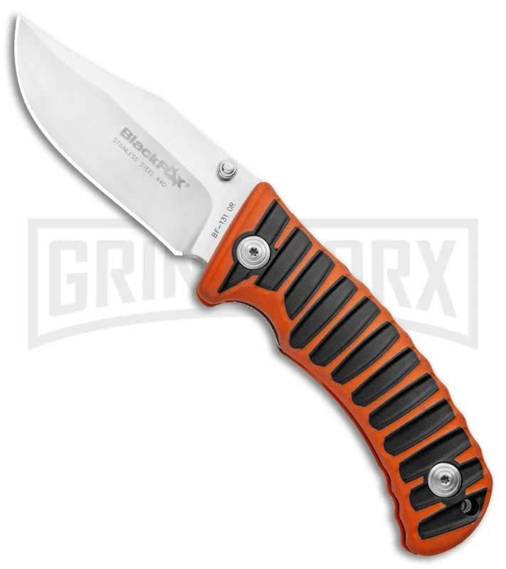 Boker BF-131 Fox Orange/Black Liner Lock Knife - Satin Plain 1 Boker BF-131 Fox Orange/Black Liner Lock Knife - Satin Plain