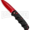 Boker Kalashnikov Black Widow Automatic Knife - D2 Dagger Red Plain