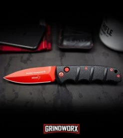 Boker Kalashnikov Black Widow Automatic Knife - D2 Dagger Red Plain -OTF Knives Shop Boker Black Widow Kalashnikov Dagger Automatic Knife Red BHQ92706 kp steel web large