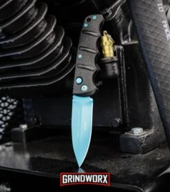 Boker Kalashnikov Automatic Knife - D2 Dagger Electric Blue Plain -OTF Knives Shop Boker Blue Scorpion Kalashnikov Dagger Automatic Knife Electric Blue BHQ 95400 kp motor web large