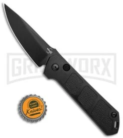 Boker Kihon Black Automatic Knife - Black Plain -OTF Knives Shop Boker Burnley Kihon DP Auto Black BHQ 101390 jr bottlecap large