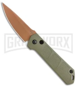 Boker Kihon OD Green Automatic Knife - Copper Plain