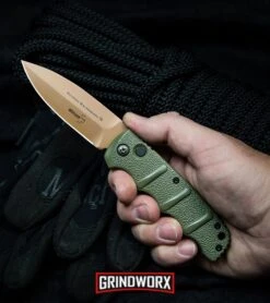 Boker Kalashnikov Desert Warrior Dagger Automatic Knife - Copper Plain -OTF Knives Shop Boker Desert Warrior Kalashnikov Dagger Automatic Knife OD Green Copper BHQ30436 kp rope in hand web large