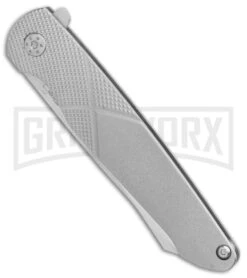 Boker Plus Gent-X Orange Peel Titanium Frame Lock Knife - Mirror Plain -OTF Knives Shop Boker Gent X Ti Satin BHQ 86576 er spine large