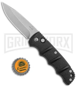 Boker Kalashnikov Black Automatic Knife - Drop Point Bead Blast Plain -OTF Knives Shop Boker Kalashnikov Auto Black D2 SW BHQ 144760 jr bottlecap large