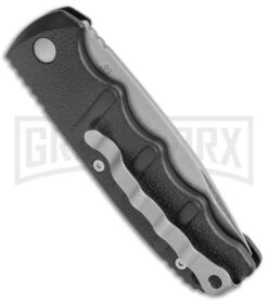 Boker Kalashnikov Black Automatic Knife - Drop Point Bead Blast Plain -OTF Knives Shop Boker Kalashnikov Auto Black D2 SW BHQ 144760 jr side large
