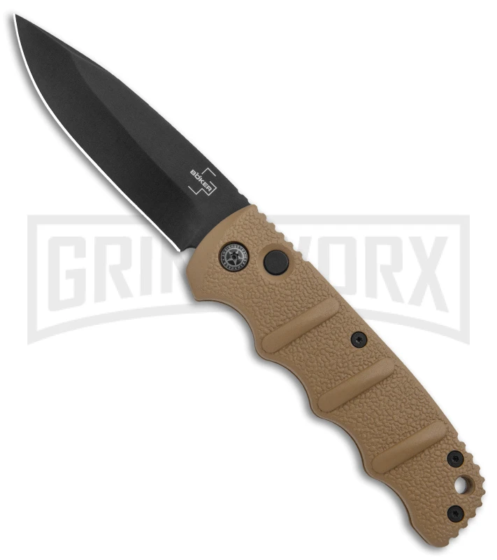 Boker Kalashnikov Coyote Brown Automatic Knife - Drop Point Black Plain 1 Boker Kalashnikov Coyote Brown Automatic Knife - Drop Point Black Plain