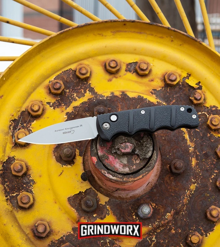 Boker Kalashnikov Black Automatic Knife - Wharncliffe Black Plain 6 Boker Kalashnikov Black Automatic Knife - Wharncliffe Black Plain - Image 6