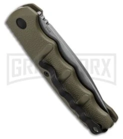 Boker Kalashnikov OD Green Automatic Knife - SW Plain -OTF Knives Shop Boker Kalashnikov Automatic Knife OD Green 3.25 XHP Satin BHQ 92085 LS Side large
