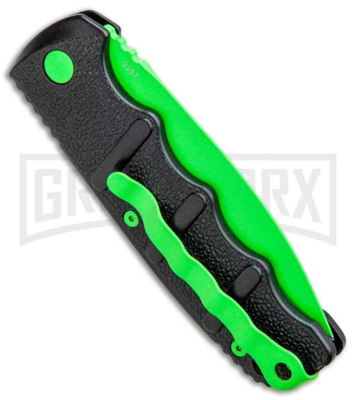 Boker Kalashnikov Automatic Knife - D2 Dagger Electric Green Plain 3 Boker Kalashnikov Automatic Knife - D2 Dagger Electric Green Plain - Image 3