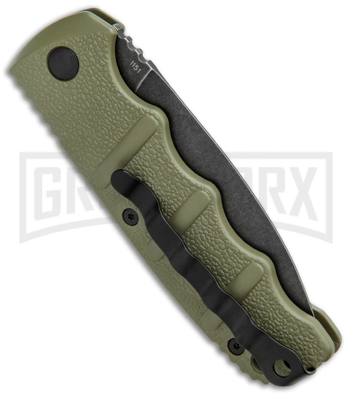 Boker Kalashnikov OD Green Automatic Knife - Dagger Smokewash Plain 3 Boker Kalashnikov OD Green Automatic Knife - Dagger Smokewash Plain - Image 3