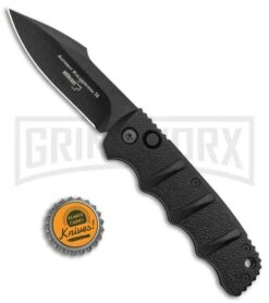 Boker Kalashnikov Automatic Knife - Harpoon Black Plain -OTF Knives Shop Boker Kalashnikov Harpoon Auto Black Black KALS53NSOI BHQ 95957 jr bottlecap large