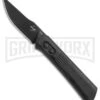 Boker Lundquist Alluvial Black Aluminum Automatic Knife - Black Plain