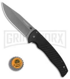 Boker Magnum Black Flash G-10 Spring Assisted Knife - Gray Plain -OTF Knives Shop Boker Magnum Black Flash BHQ 80850 er bottlecap large
