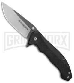 Boker Magnum Black & Satin G-10 Folding Knife - Two Tone