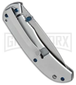 Boker Magnum Blue Dot Stainless Folding Knife - Satin Plain -OTF Knives Shop Boker Magnum Blue Dot BHQ 80862 er side large