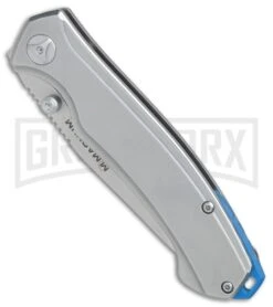 Boker Magnum Blue Steel Stainless Steel Folding Knife - Satin Plain 6 Boker Magnum Blue Steel Stainless Steel Folding Knife - Satin Plain -OTF Knives Shop Boker Magnum Blue Steel BHQ 80861 er spine large