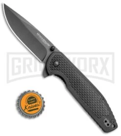 Boker Magnum Carbon Frame Folding Knife - Gray Plain -OTF Knives Shop Boker Magnum Carbon FL CF Gray 01RY701 BHQ 80892 jr bottlecap large