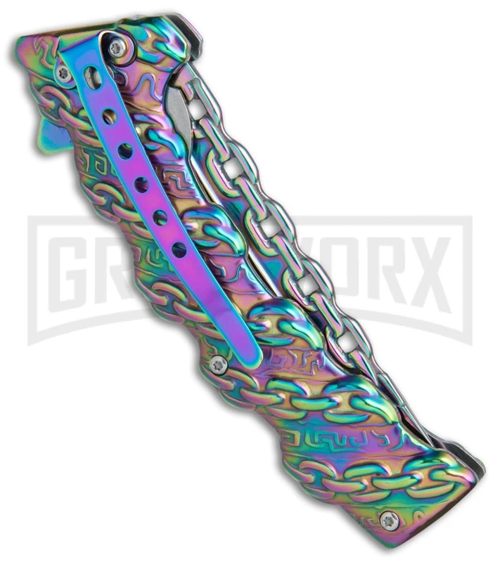 Boker Magnum Chained Rainbow Spring Assisted Knife - Spectrum Plain 2 Boker Magnum Chained Rainbow Spring Assisted Knife - Spectrum Plain - Image 2