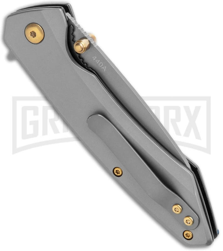 Boker Magnum Cobalt Gray & Blue Liner Lock Knife - Gray Plain 3 Boker Magnum Cobalt Gray & Blue Liner Lock Knife - Gray Plain - Image 3
