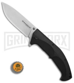 Boker Magnum Colussus Black G-10 Folding Knife - Stonewash Plain -OTF Knives Shop Boker Magnum Colussus BHQ 80851 er bottlecap large