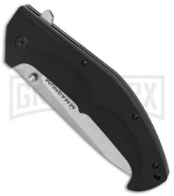 Boker Magnum Colussus Black G-10 Folding Knife - Stonewash Plain -OTF Knives Shop Boker Magnum Colussus BHQ 80851 er spine large