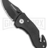 Boker Magnum Compact Rescue Black Liner Lock Knife - Black Serrated